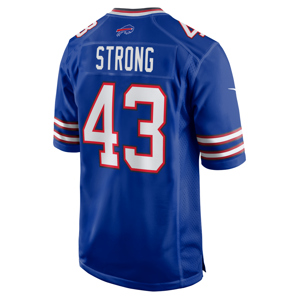Buffalo Bills Dorian Strong Royal Team Game Football Jersey