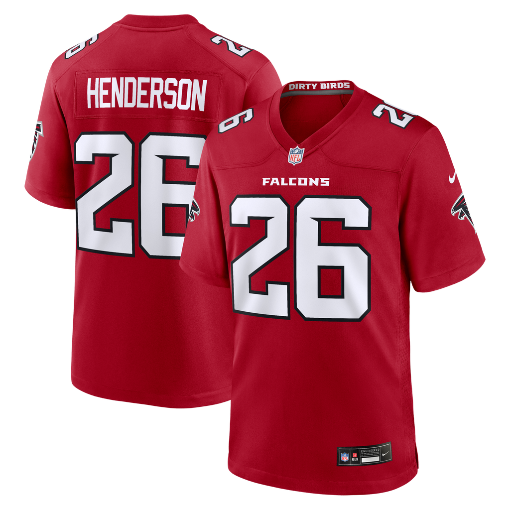 Atlanta Falcons CJ Henderson Red Team Game Football Jersey