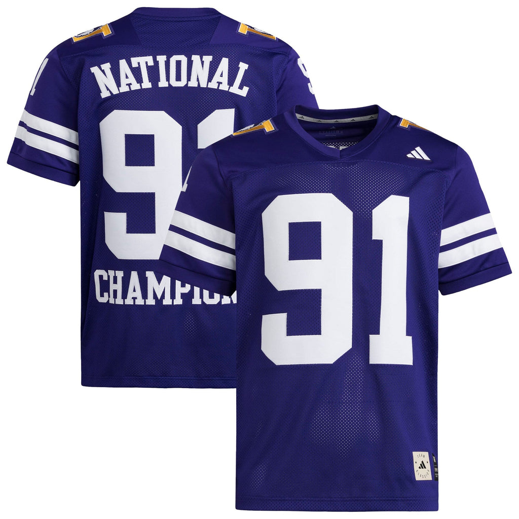 Washington Huskies 1991 National Championship Anniversary Icon Football Jersey - Purple