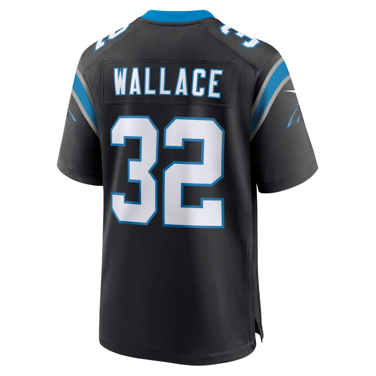 Carolina Panthers Trevin Wallace Black Team Game Football Jersey