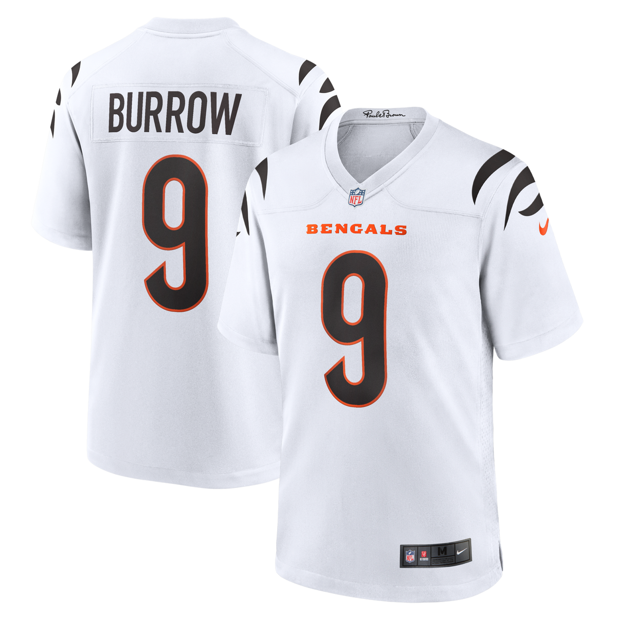 Cincinnati Bengals Joe Burrow White Game Football Jersey