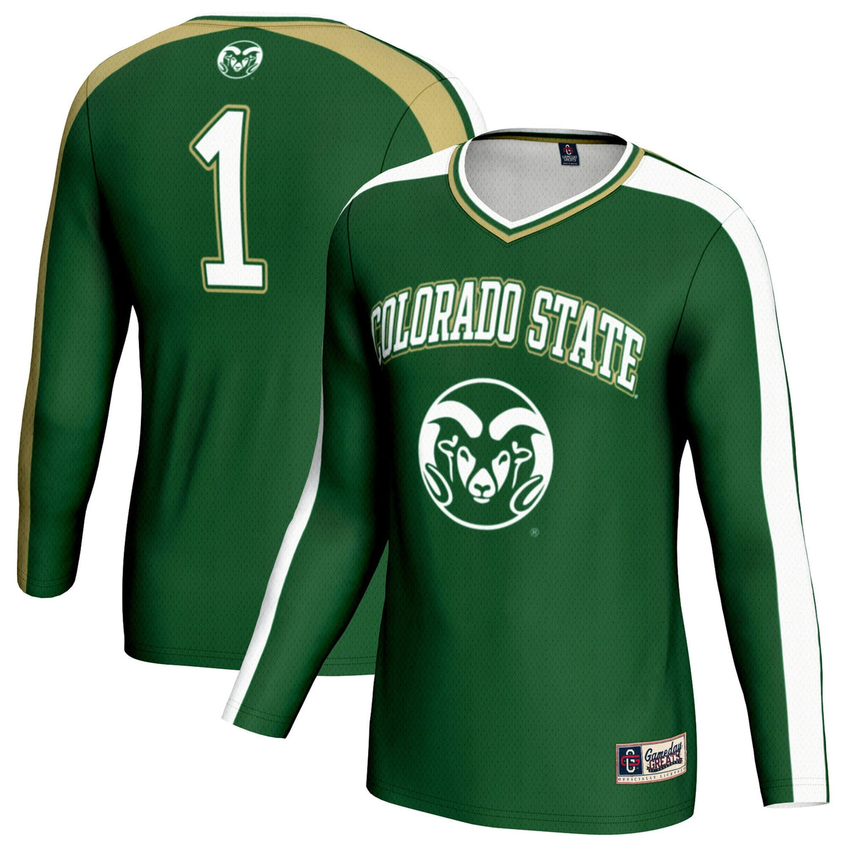 Colorado State Rams #1 Lightweight Volleyball Fashion Jersey - Green