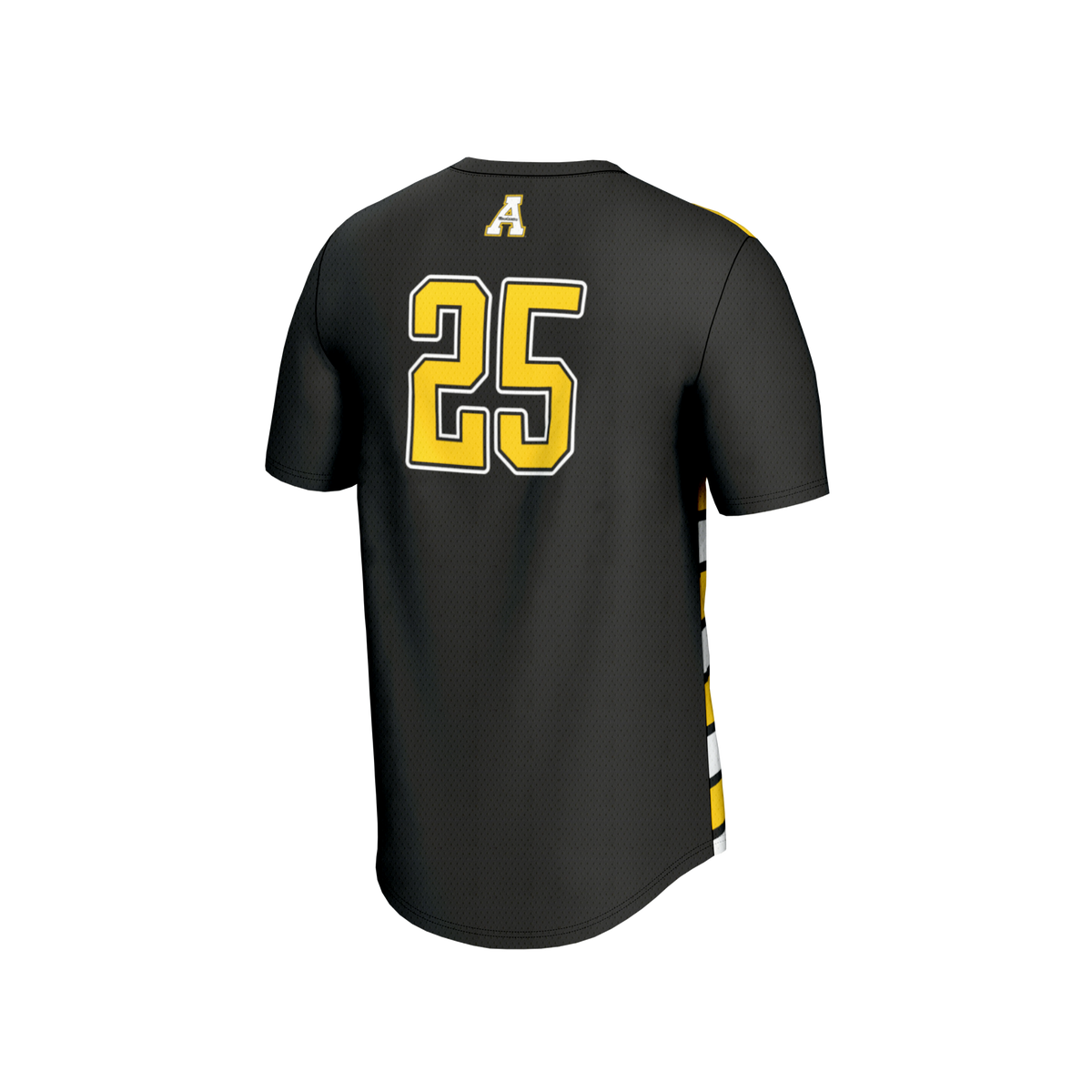 #25 Black Appalachian State Mountaineers Lightweight Soccer Fashion Jersey