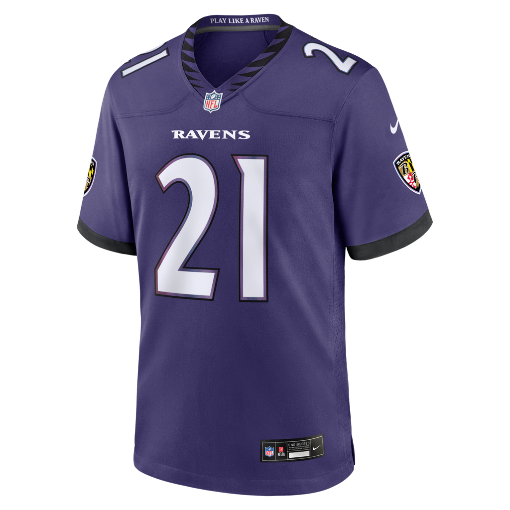 Baltimore Ravens Jaylinn Hawkins Purple Team Game Football Jersey