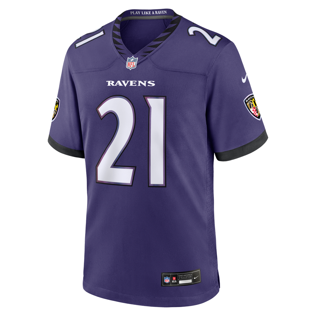 Baltimore Ravens Jaylinn Hawkins Purple Team Game Football Jersey