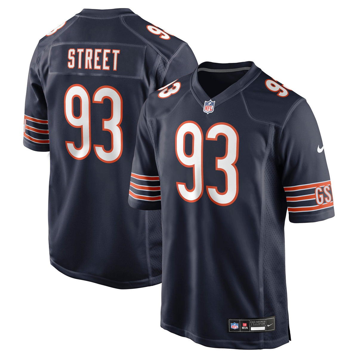 Chicago Bears Kentavius Street Navy Team Game Football Jersey