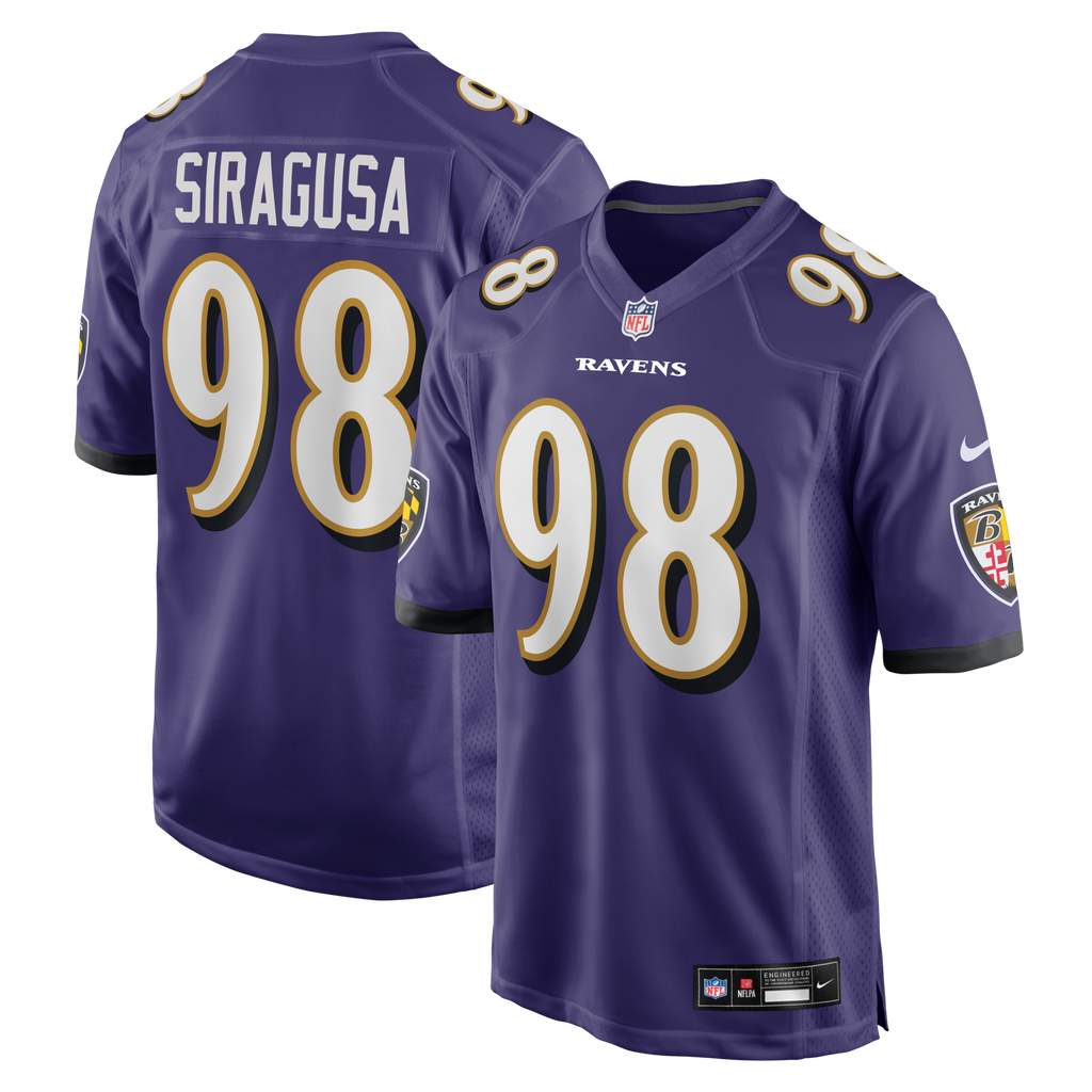 Baltimore Ravens Tony Siragusa Purple Game Retired Player Football Jersey