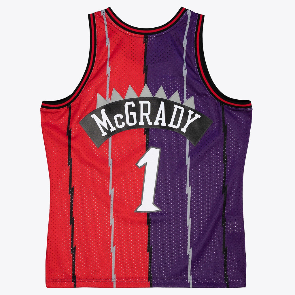 Toronto Raptors Tracy McGrady 1998 Split Swingman Jersey - Purple/Red