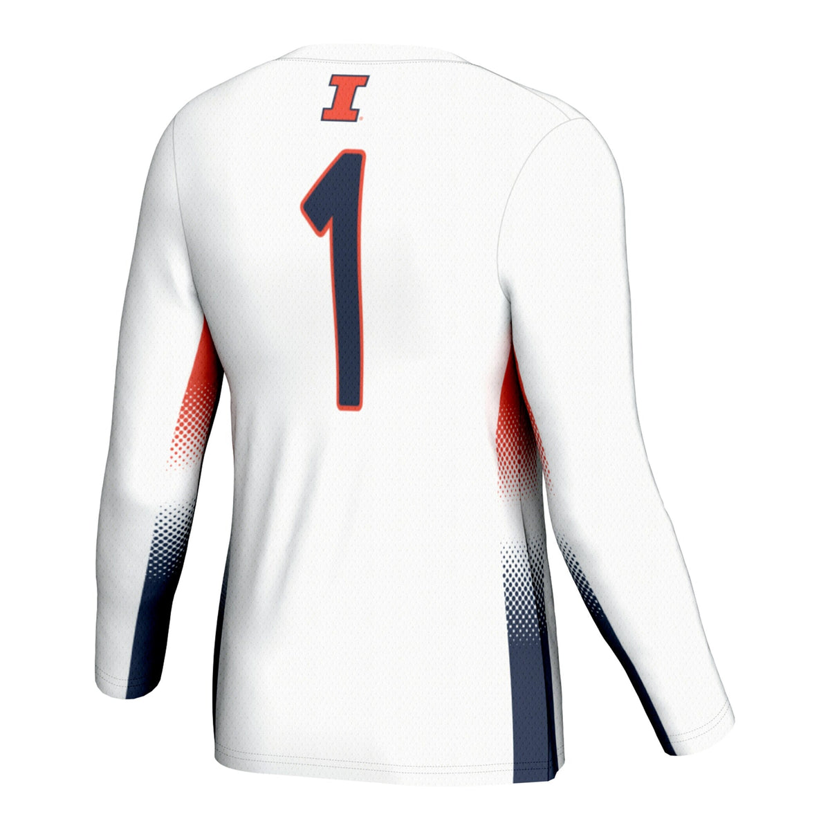 #1 Illinois Fighting Illini Lightweight Volleyball Jersey - White