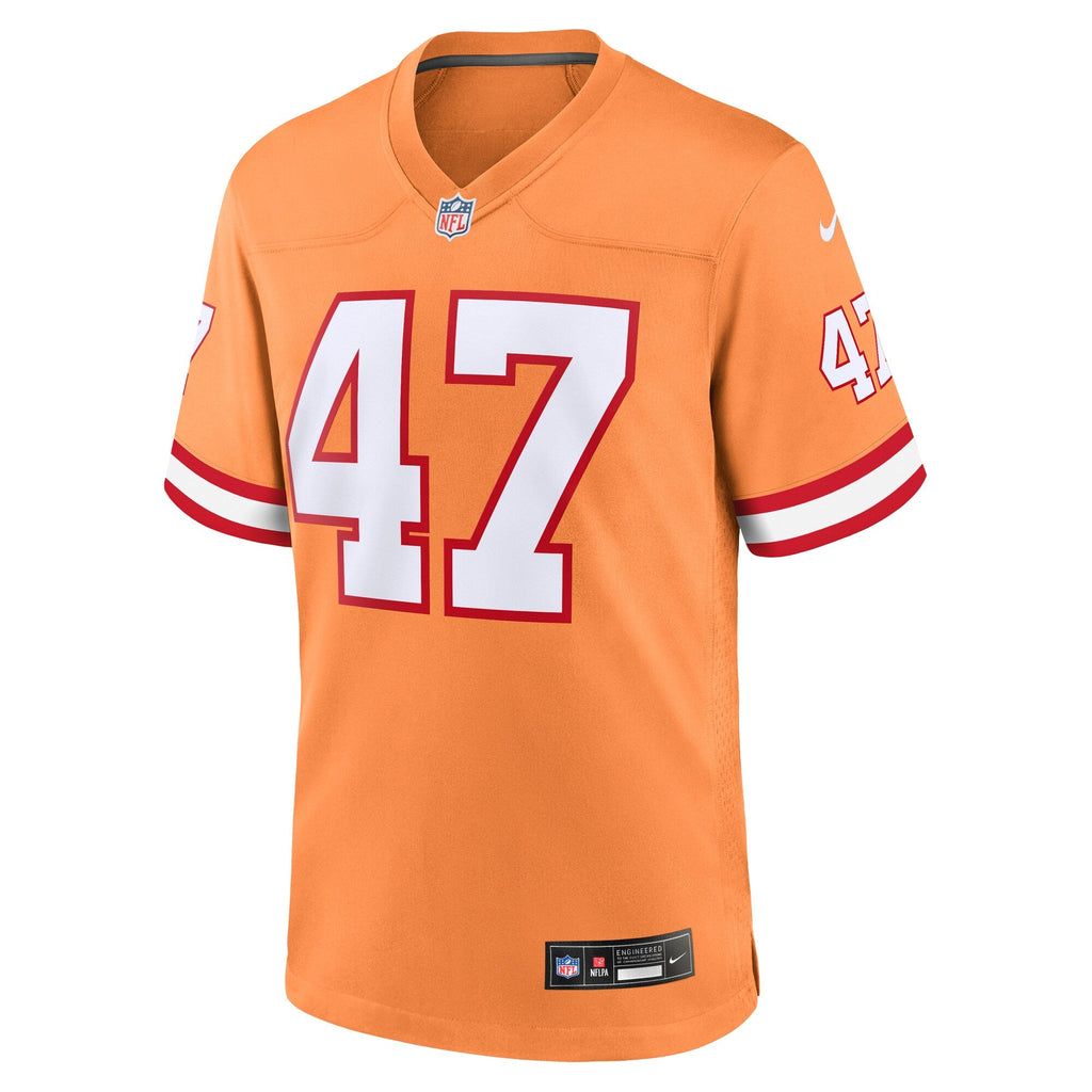 Tampa Bay Buccaneers John Lynch Orange Throwback Game Football Jersey