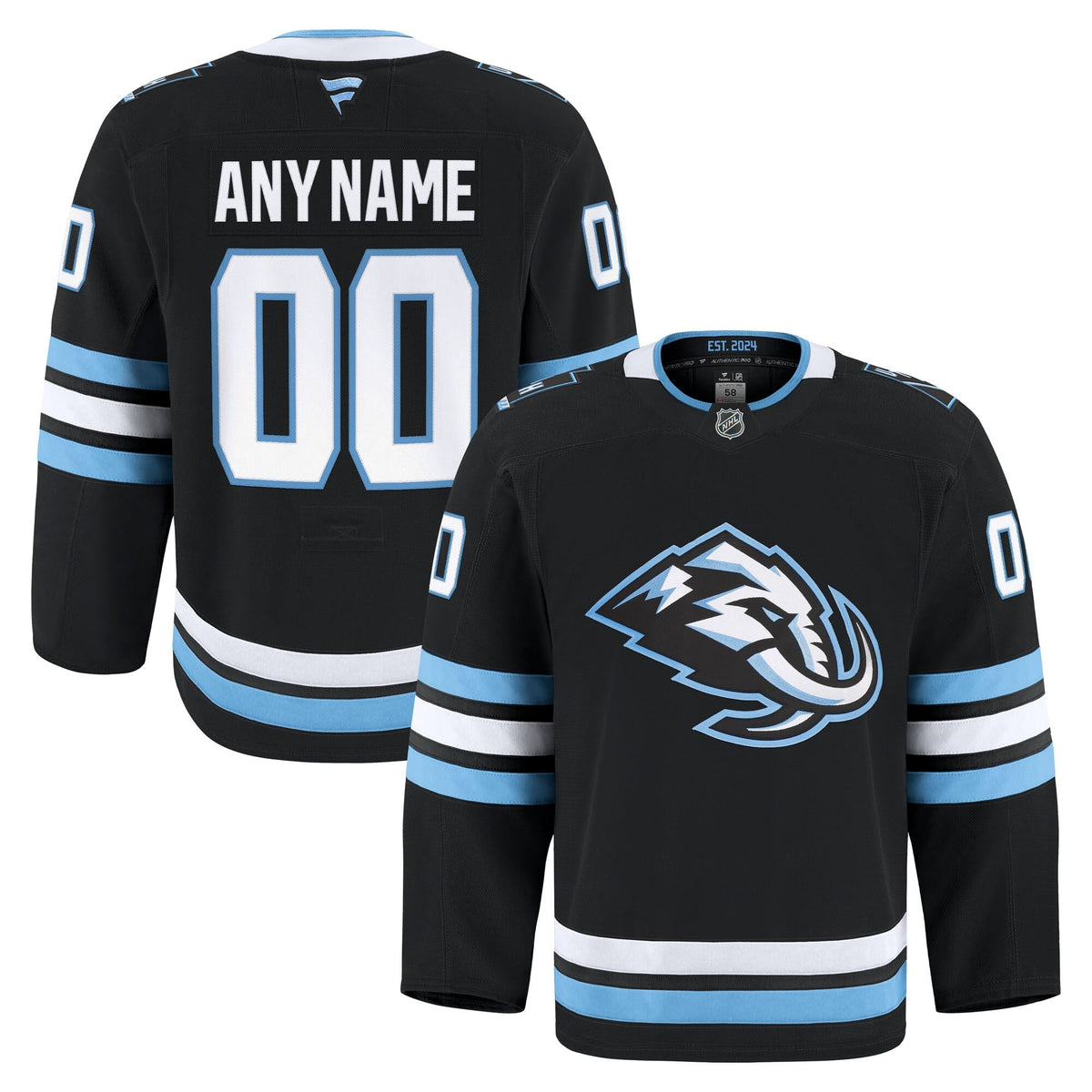 Utah Mammoth Black Home Pro Custom Jersey