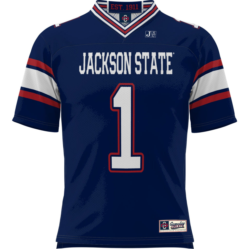 #1 Jackson State Tigers Football Jersey - Navy