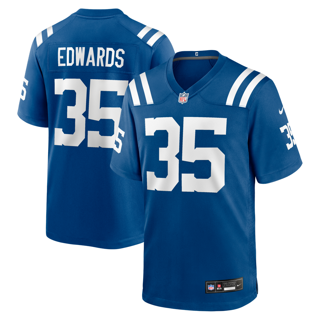 Indianapolis Colts Johnathan Edwards Royal Team Game Football Jersey