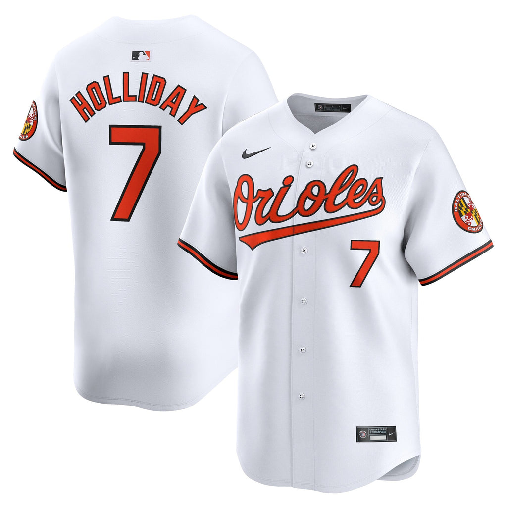 Baltimore Orioles Jackson Holliday White Home Limited Player Baseball Jersey