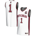 #1 White South Carolina Gamecocks Lightweight Basketball Jersey