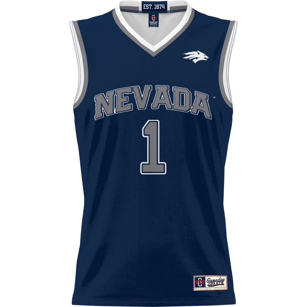 #1 Nevada Wolf Pack Lightweight Basketball Jersey - Navy