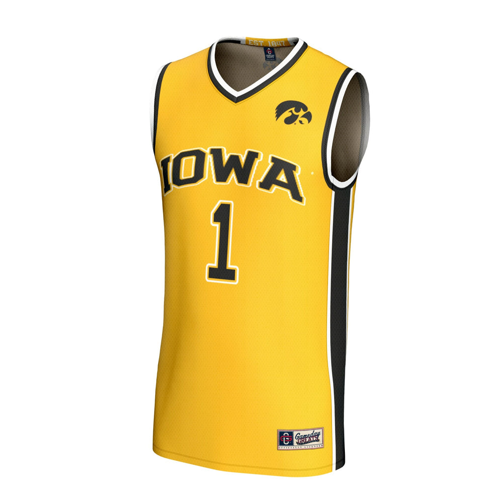 Iowa Hawkeyes Lightweight Collegiate Basketball Fashion Jersey - Gold