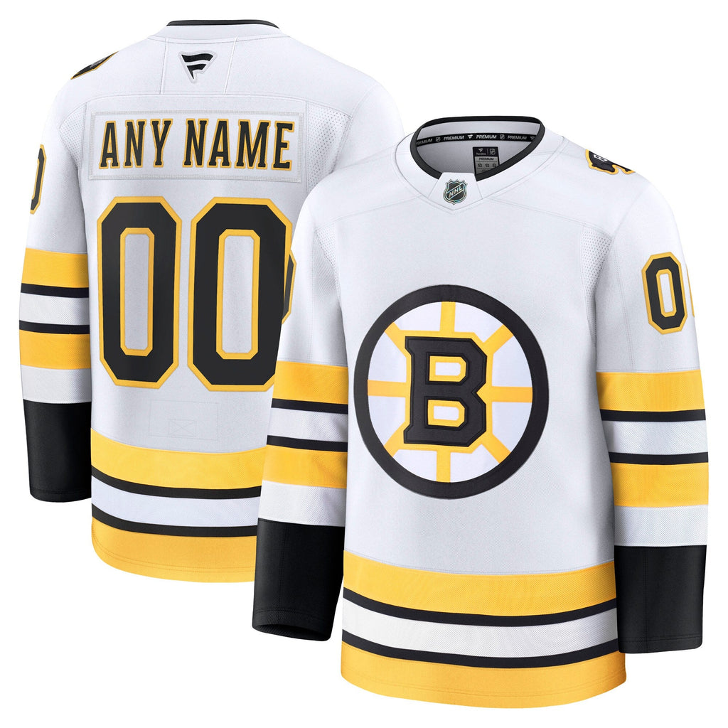 Boston Bruins White Away Premium Custom Jersey