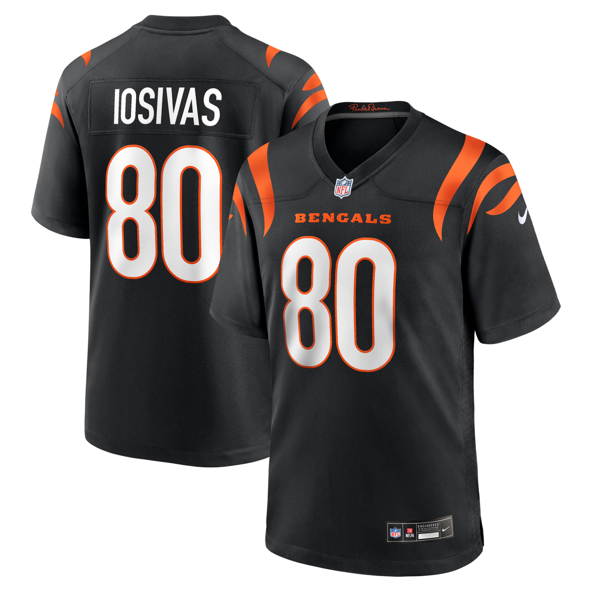 Cincinnati Bengals Andrei Iosivas Black Team Game Football Jersey
