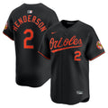 Baltimore Orioles Gunnar Henderson Black Alternate Limited Player Baseball Jersey