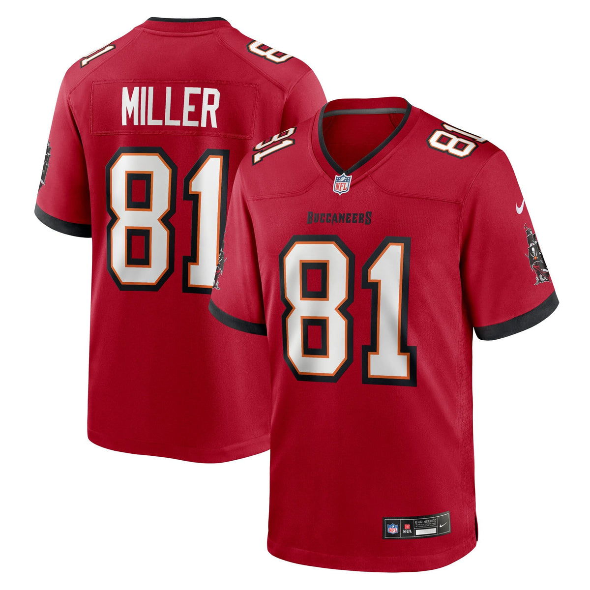 Tampa Bay Buccaneers Ryan Miller Red Team Game Football Jersey
