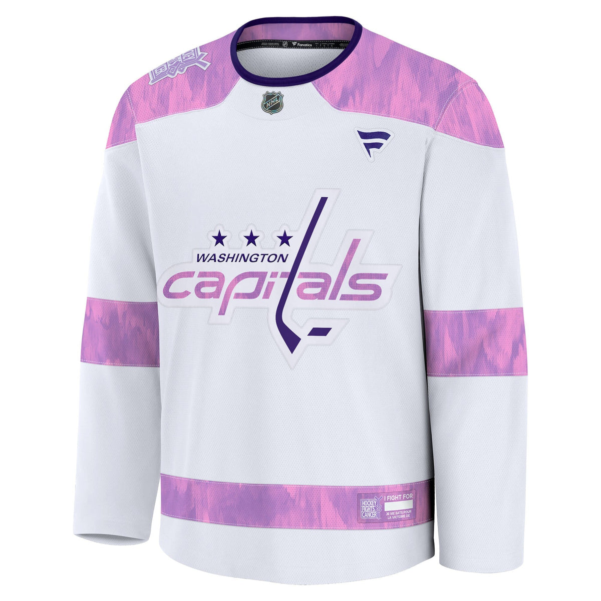 Washington Capitals White Hockey Fights Cancer Survivor Practice Jersey