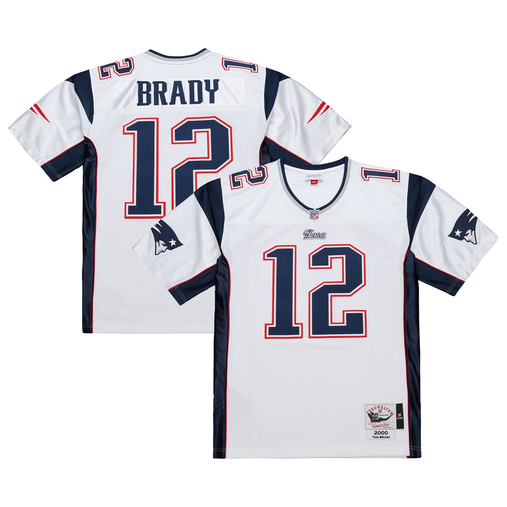 New England Patriots Tom Brady White 2000 Football Jersey