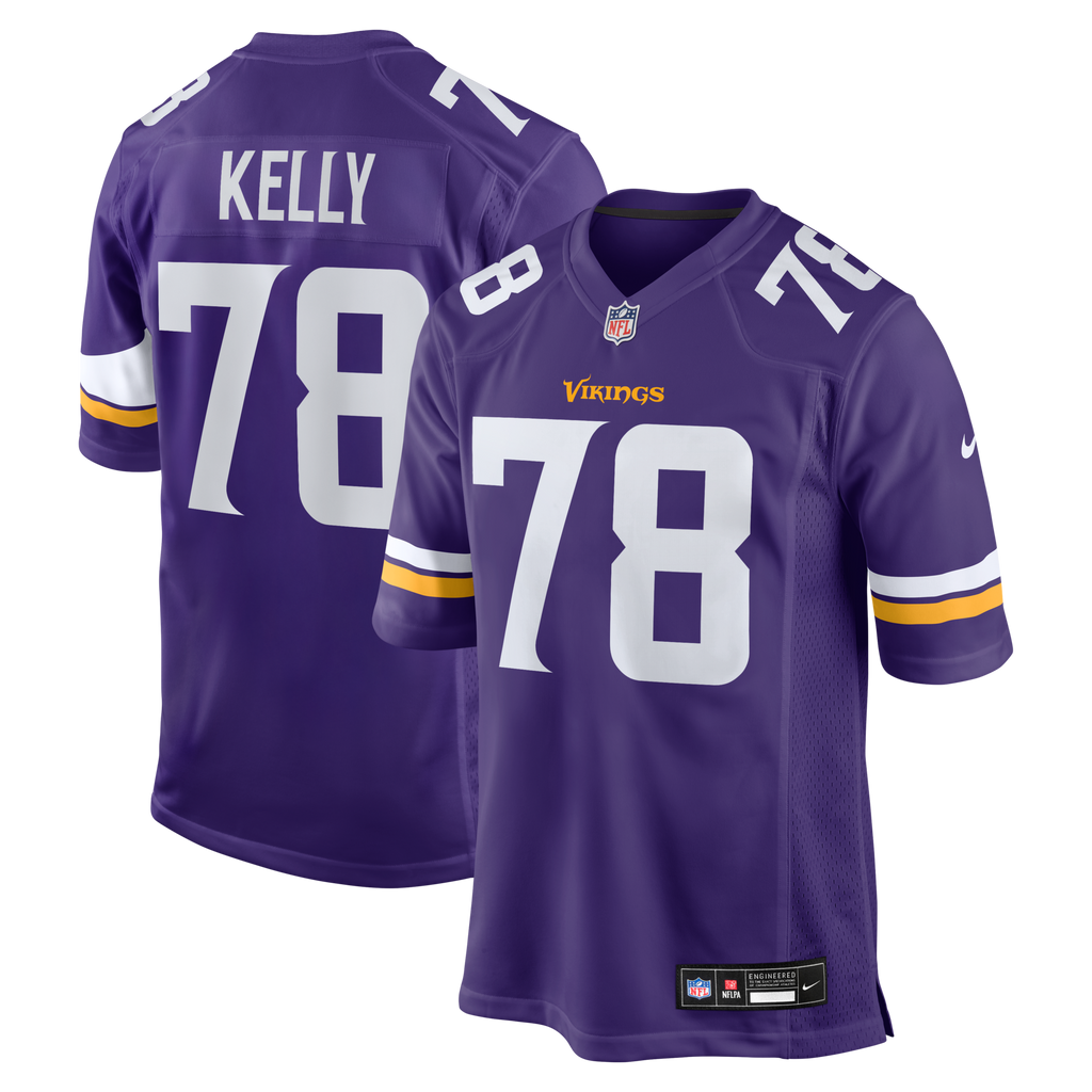 Minnesota Vikings Ryan Kelly Purple Team Game Football Jersey