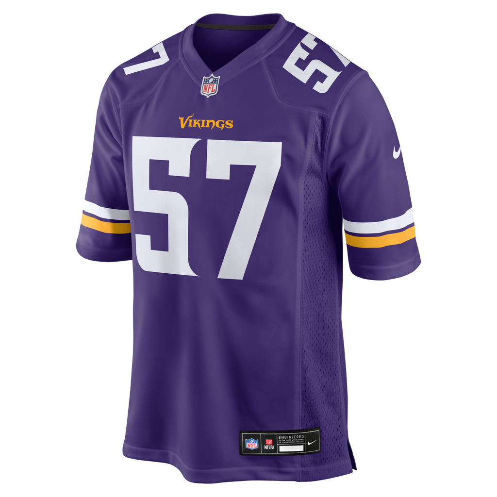Minnesota Vikings Chaz Chambliss Purple Team Game Football Jersey
