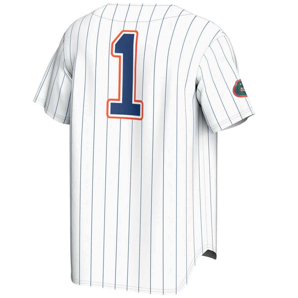 #1 White Florida Gators Lightweight Baseball Jersey