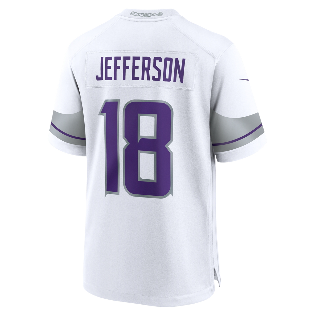 Minnesota Vikings Justin Jefferson White Alternate Game Player Football Jersey