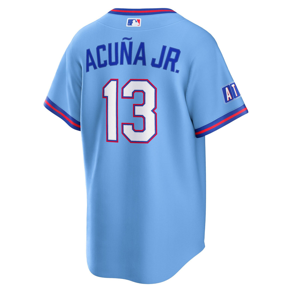 Atlanta Braves Ronald Acuña Jr. Powder Blue 2026 City Connect Stadium Baseball Jersey