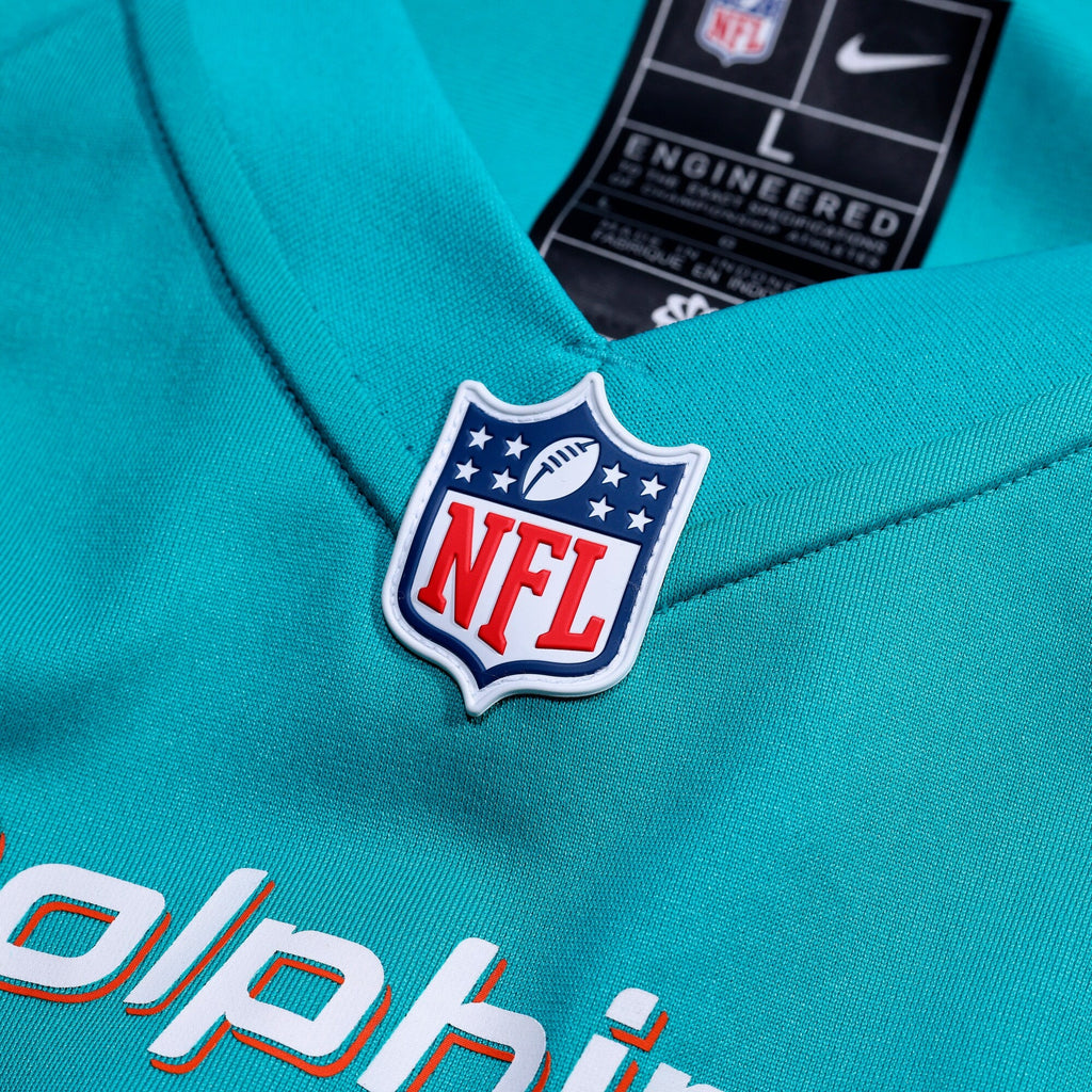 Miami Dolphins Rashard Lawrence Aqua Team Game Football Jersey
