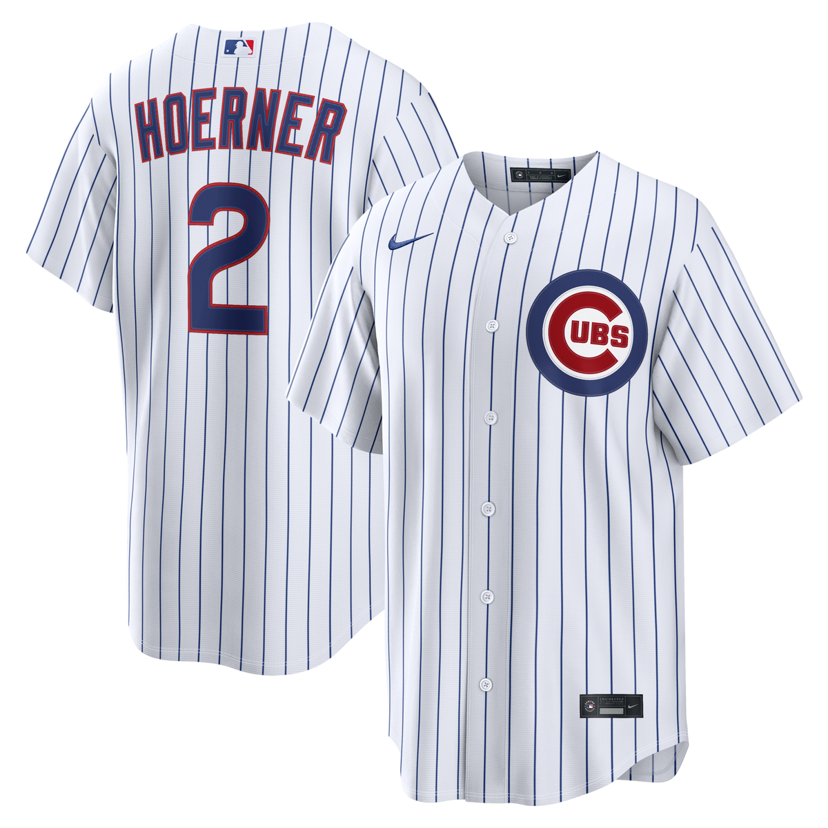 Chicago Cubs Nico Hoerner White Home Replica Baseball Jersey