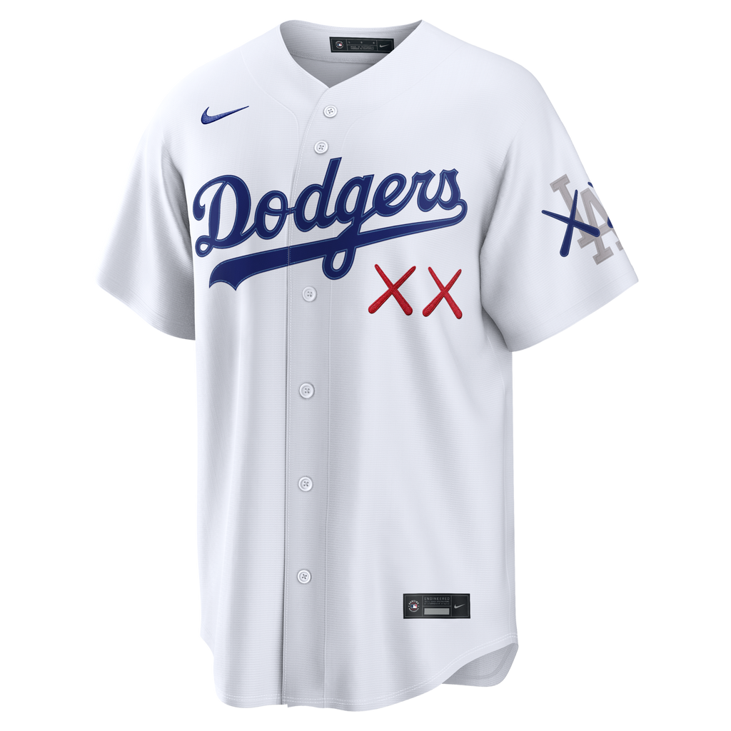 Los Angeles Dodgers x KAWS White Stadium Baseball Jersey