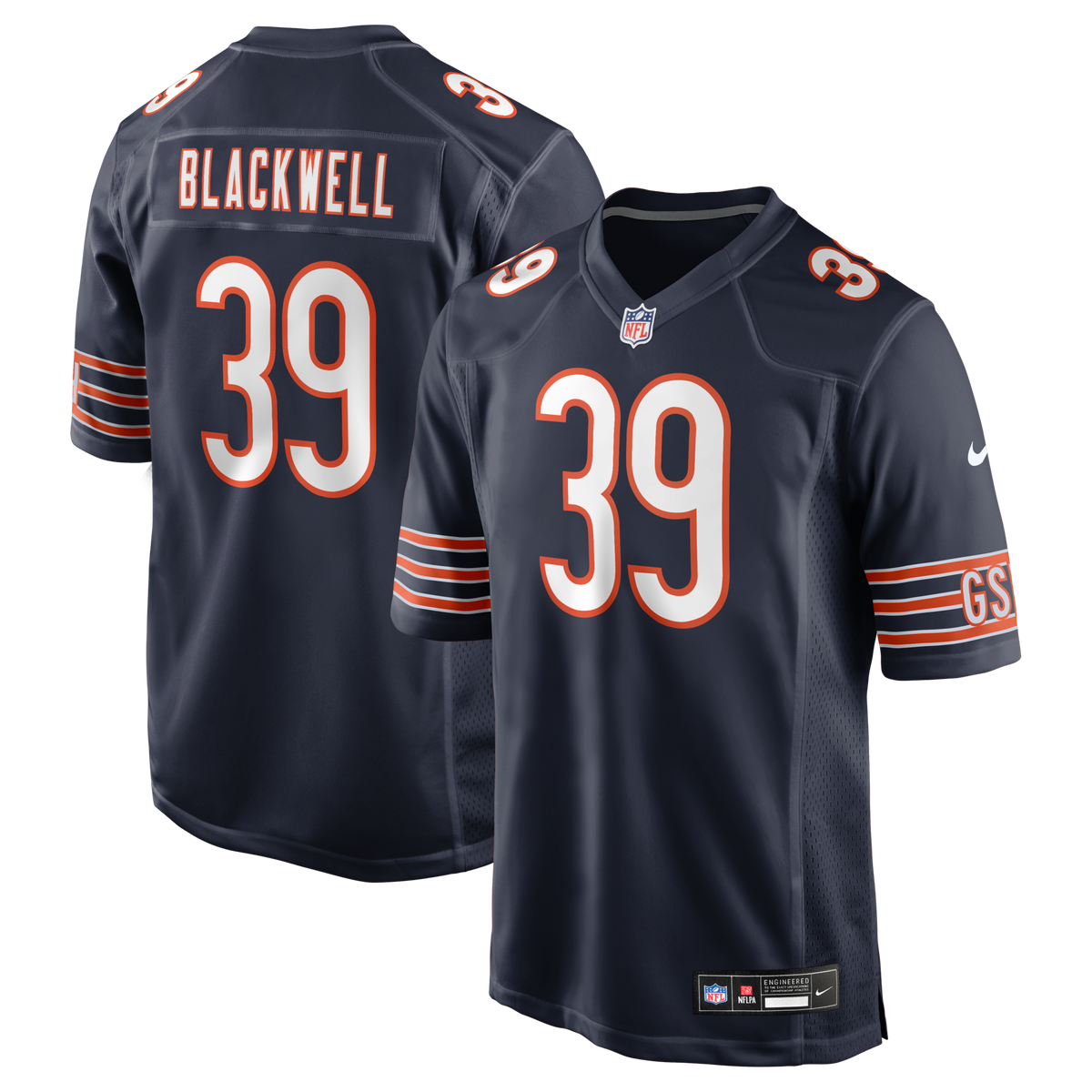 Chicago Bears Josh Blackwell Navy Game Player Football Jersey