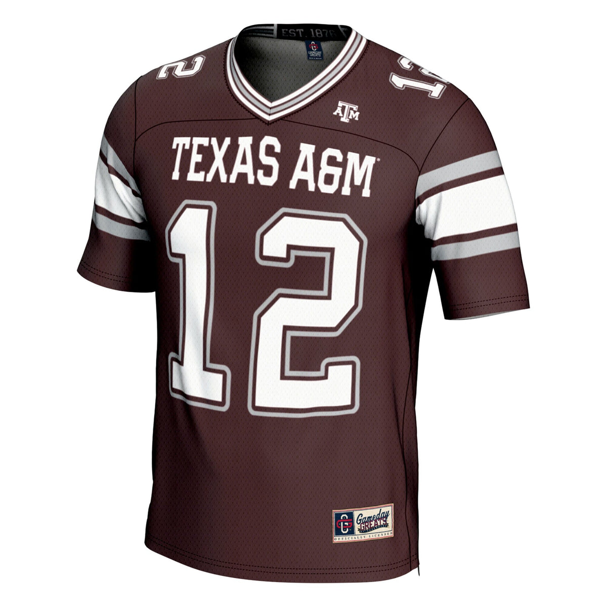 #12 Maroon Texas A&M Aggies Football Lightweight Fashion Jersey