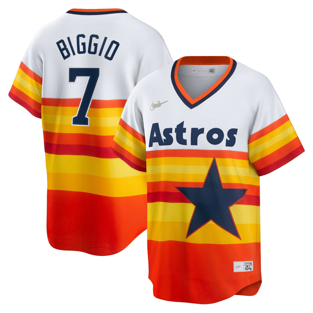 Houston Astros Craig Biggio White Home Cooperstown Collection Player Baseball Jersey