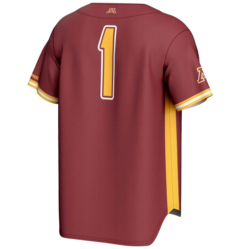 #1 Minnesota Golden Gophers Lightweight Baseball Jersey - Maroon