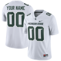 Michigan State Spartans Football Custom Game Jersey - White