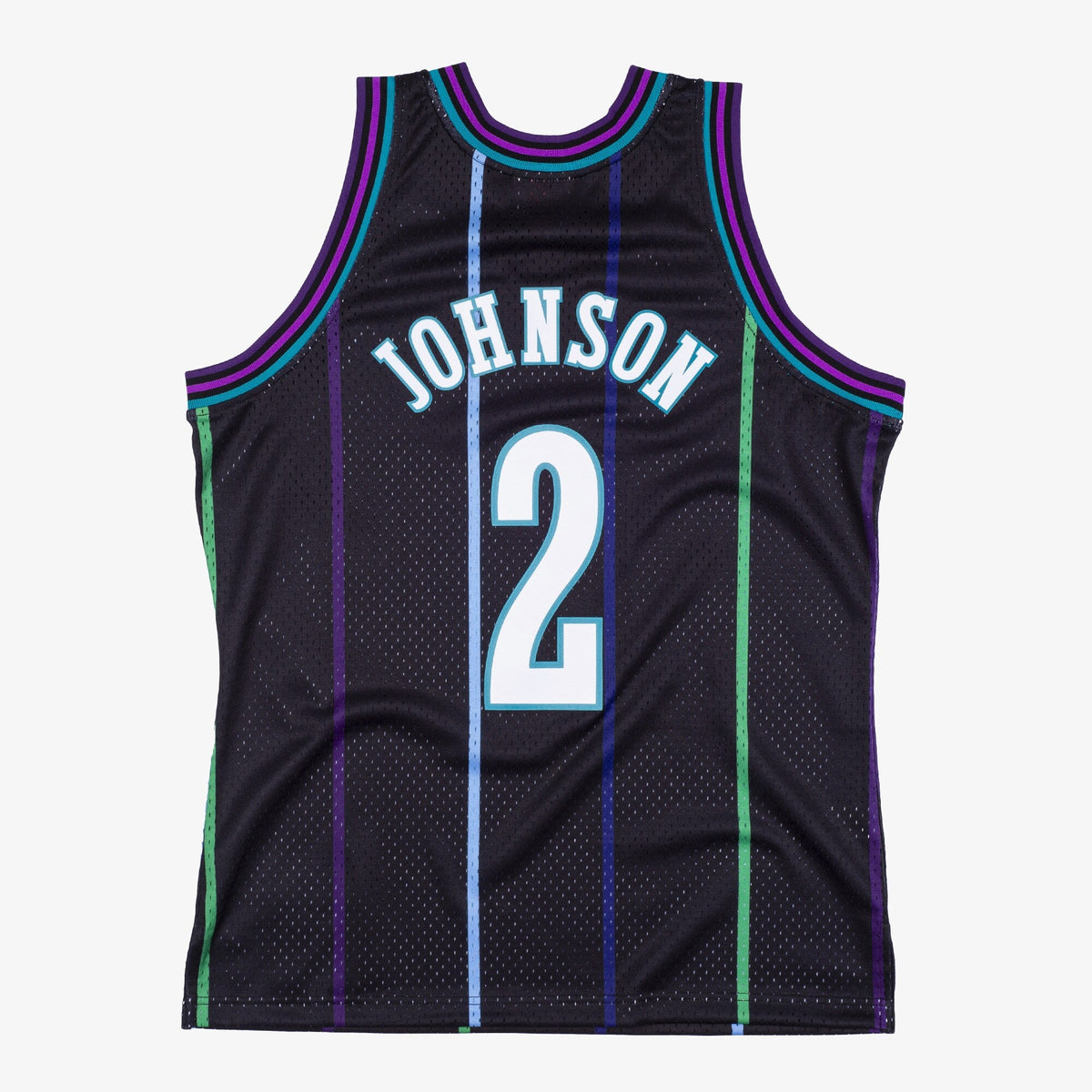 Charlotte Hornets Larry Johnson 1992 Reload Swingman Jersey - Black