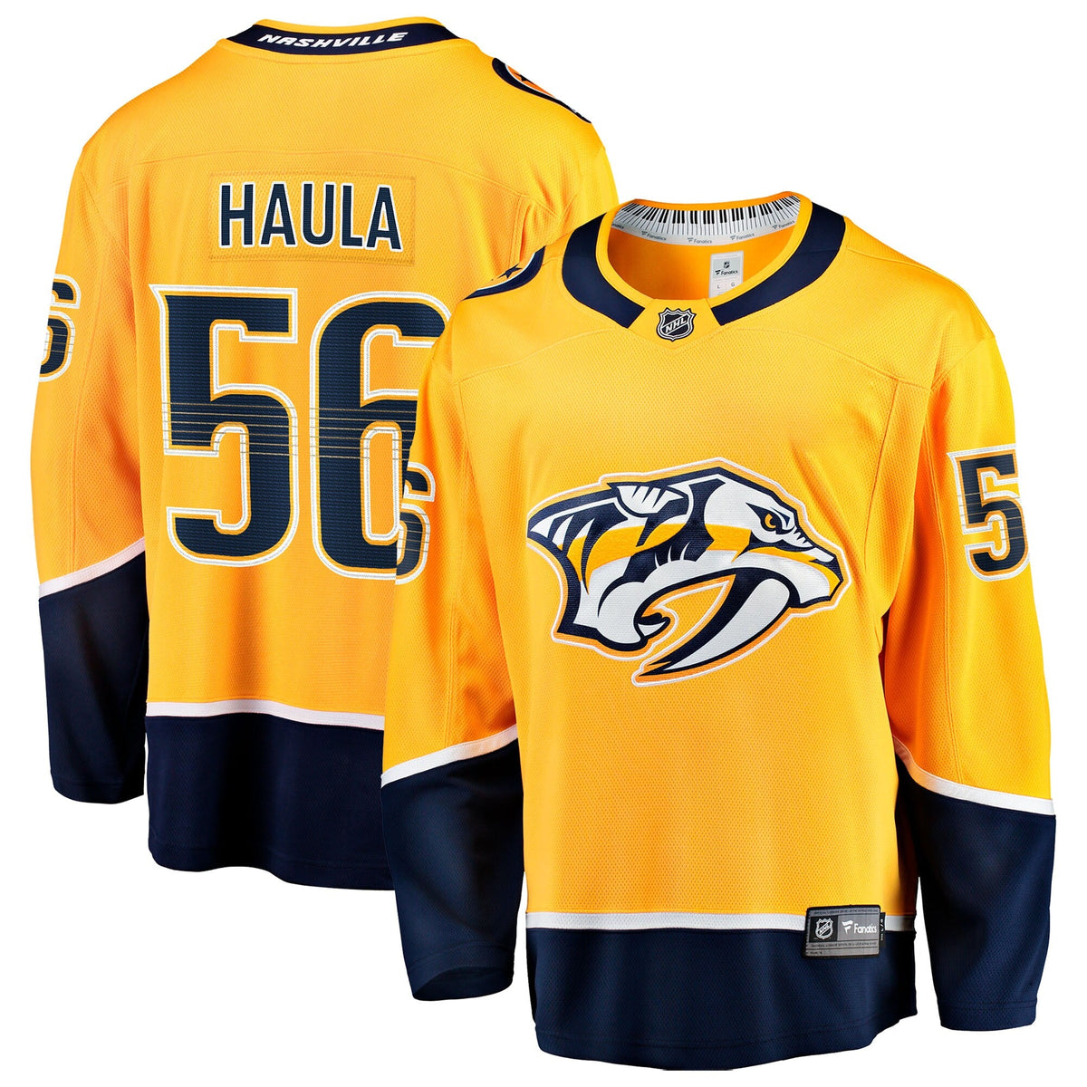 Nashville Predators Erik Haula Gold Home Breakaway Hockey Jersey