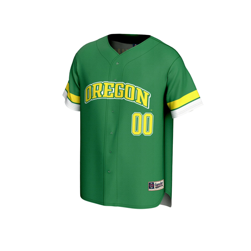 Oregon Ducks Personalized Collegiate Baseball Fashion Jersey - Green