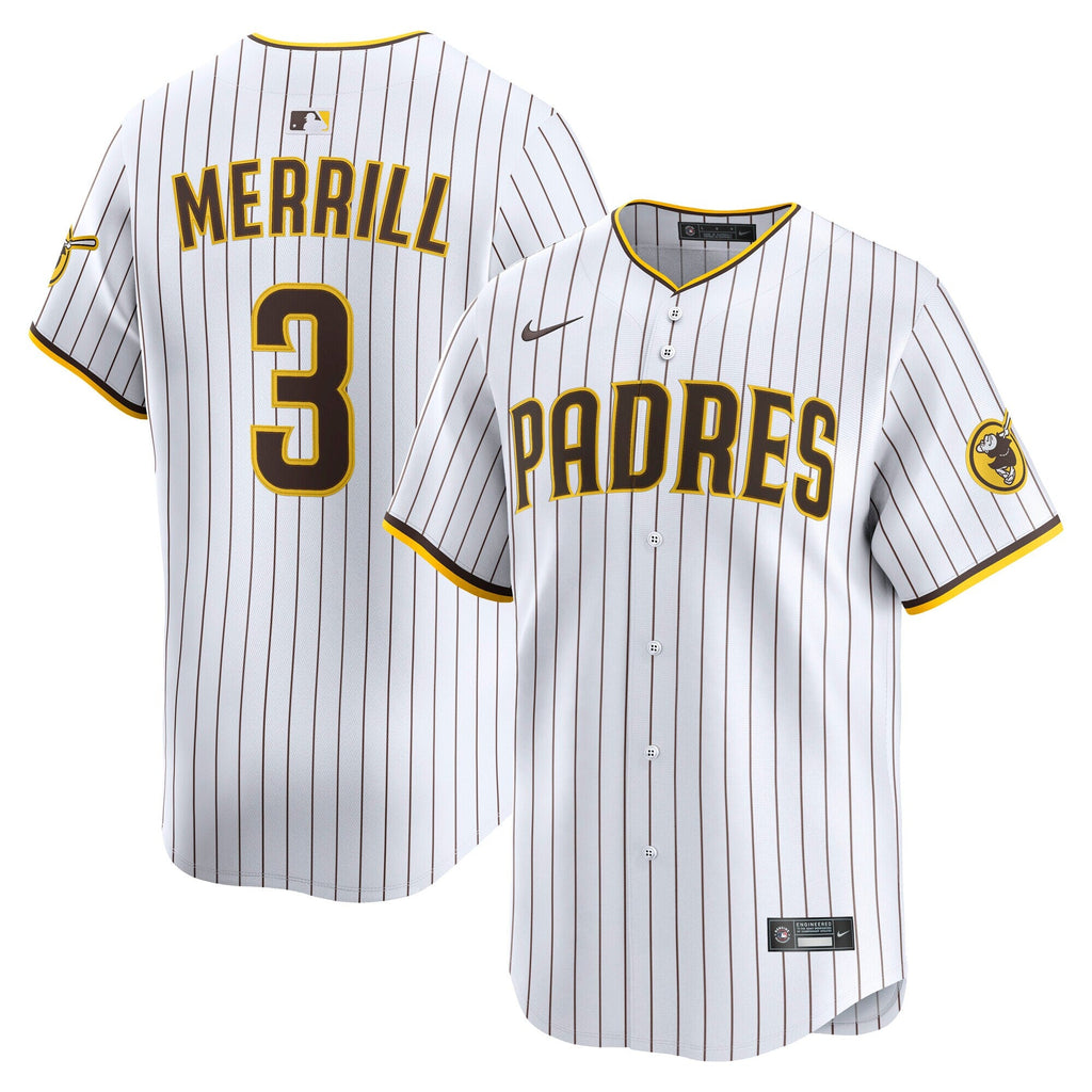 San Diego Padres Jackson Merrill White Home Limited Player Baseball Jersey