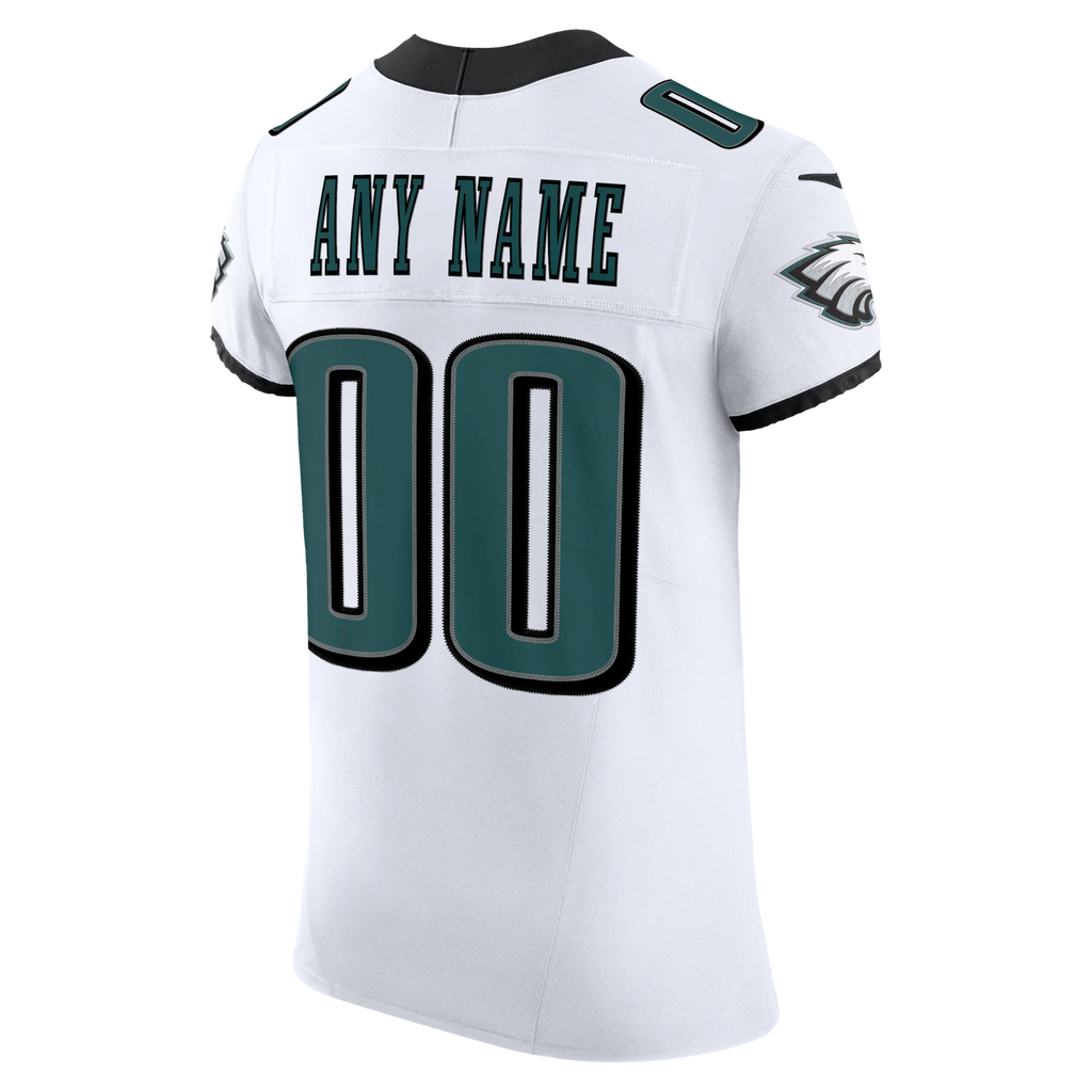 Philadelphia Eagles White Vapor F.U.S.E. Elite Custom Football Jersey