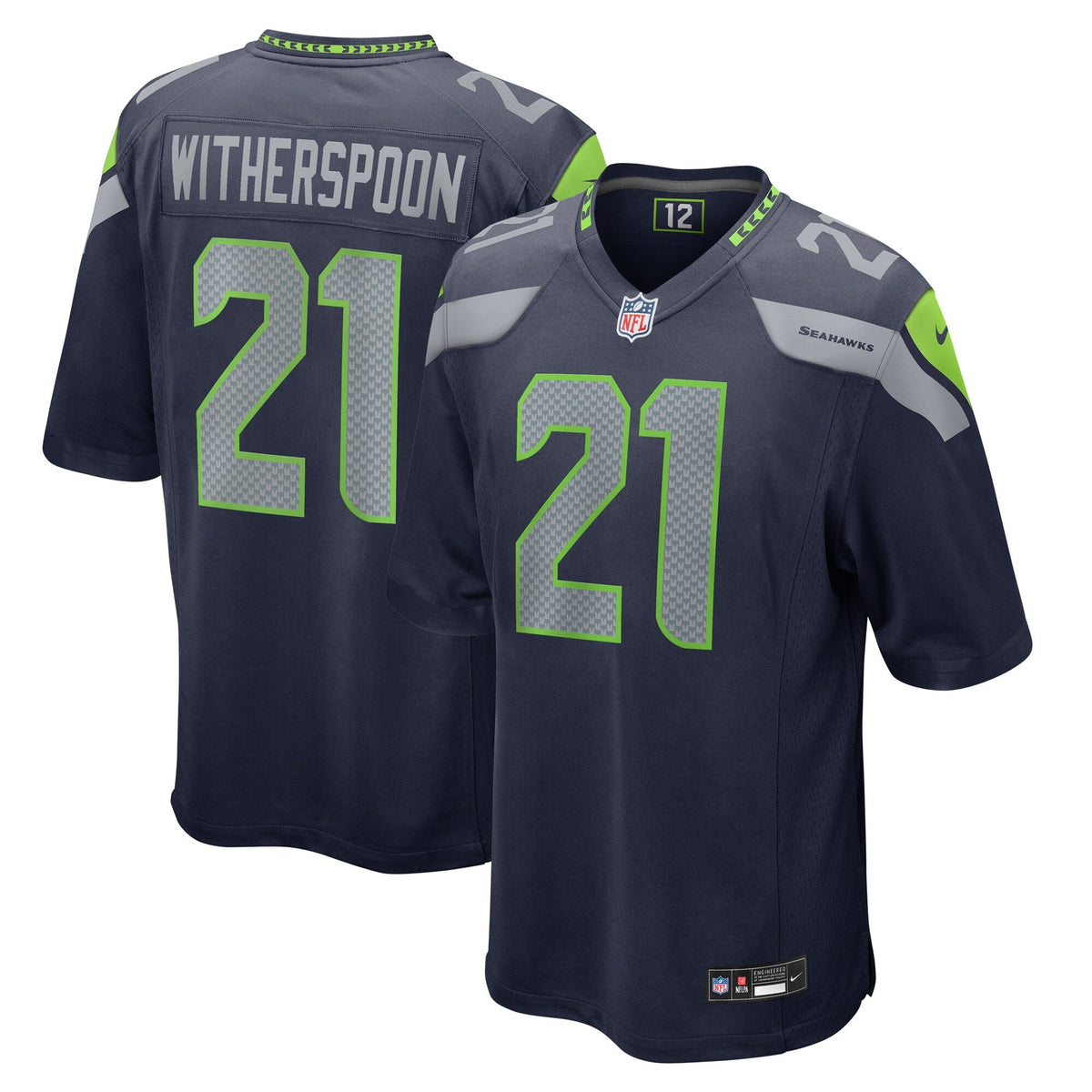 Seattle Seahawks Devon Witherspoon College Navy Game Football Jersey