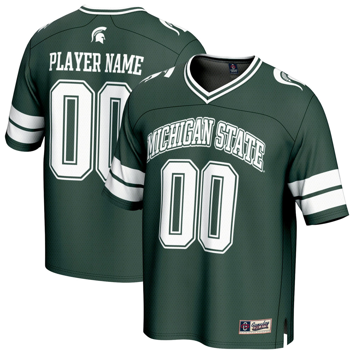 Michigan State Spartans NIL Pick-A-Player Football Fashion Jersey - Green