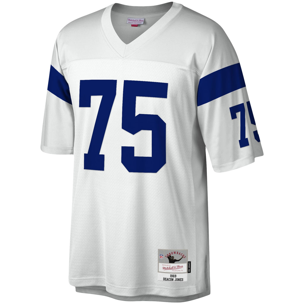 Los Angeles Rams Deacon Jones White Legacy Replica Football Jersey