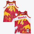 Atlanta Hawks Spud Webb 1986 Hyper Hoops Swingman Jersey - Red