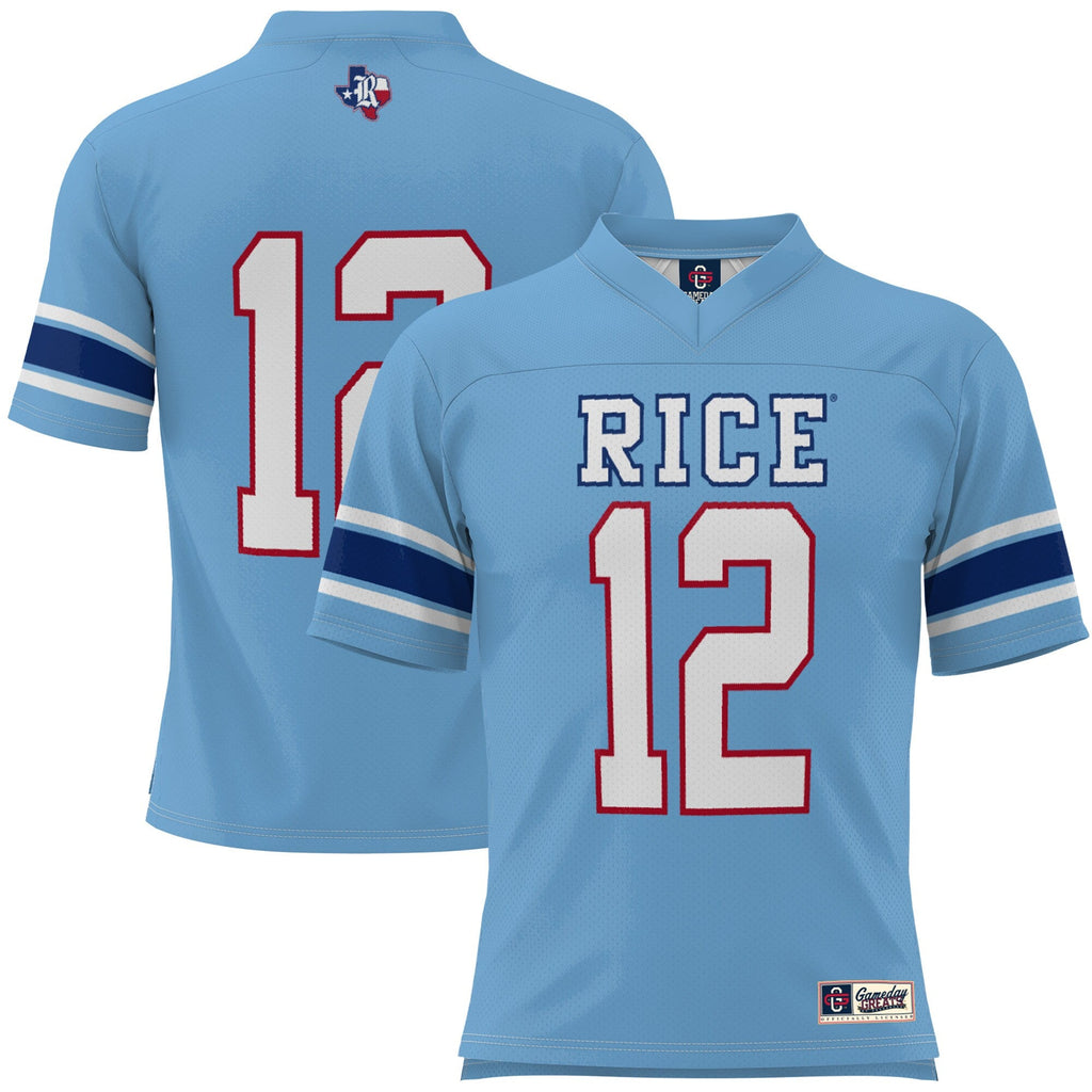 #1 Rice Owls Football Jersey - Light Blue